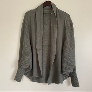 WISHLIST Open Cardigan Gray Green Knit S/M